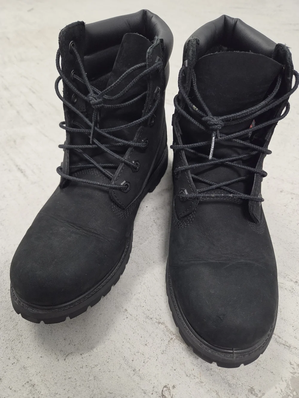Timberland Black Lace-Up Over-the-Ankle Boots